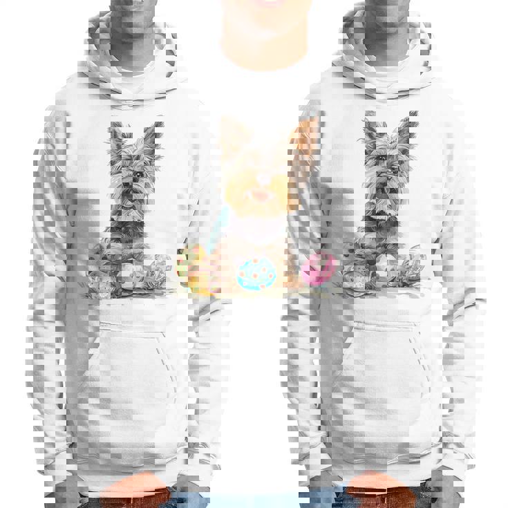 ヨーキー ヨークシャーテリア 犬種 ハッピーイースター メンズ レディース パーカー