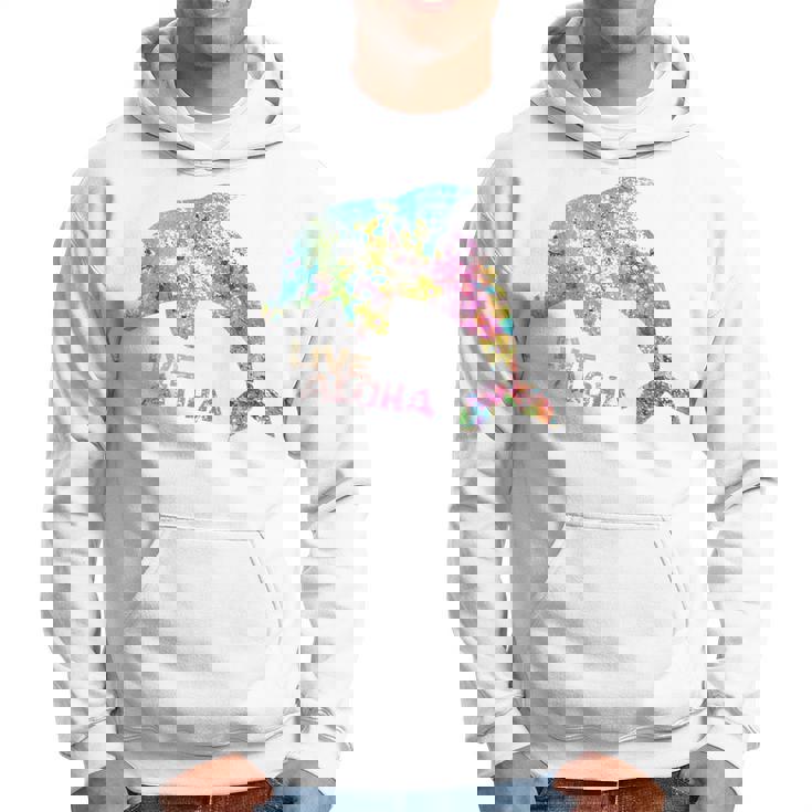 ライブ アロハ イルカ グラフィック パーカー