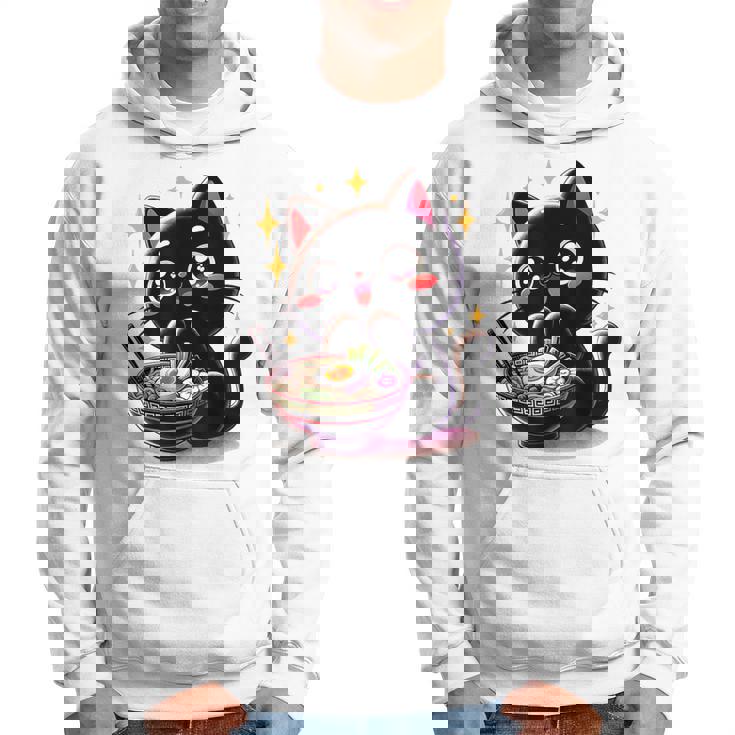 ラーメン猫かわいいアニメ猫ラーメン愛好家甘い パーカー