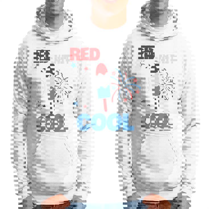 レッド ホワイト クールなアメリカ国旗 アイスキャンディー 面白い 7月4日 長袖tシャツ パーカー