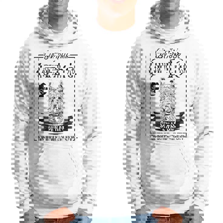 レトロ ケアンテリア コーヒー 面白い 犬 ママ コーヒー愛好家 パーカー