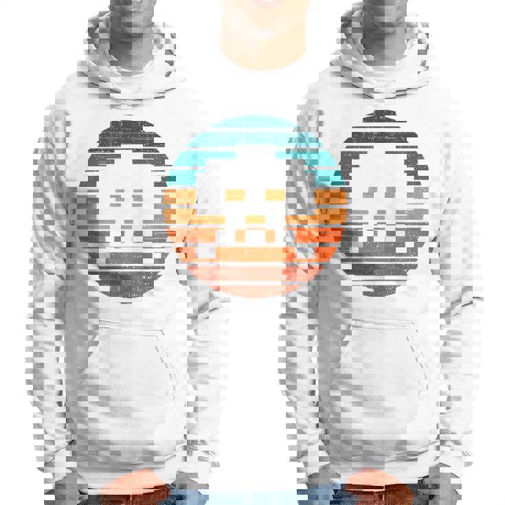 レトロ ヴィンテージ 80年代アーケード ゲーム インベーダー シンセウェイブ サンセット パーカー