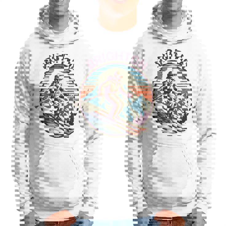 レトロ ヴィンテージ ブライトン ユタ スキー リゾート ウィンタースキー 長袖tシャツ パーカー