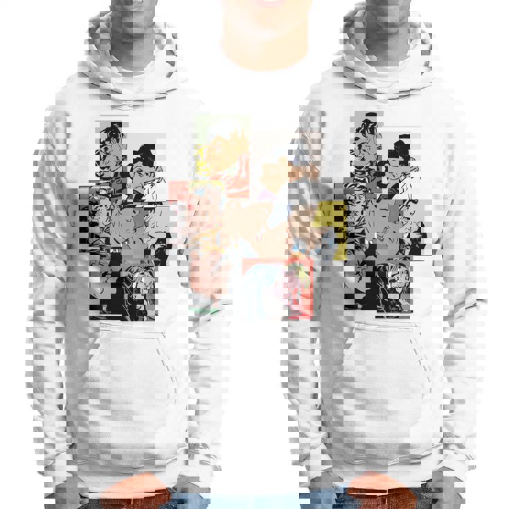 レトロコミックキス、コラージュ、ビンテージポップアートキスコミックスタイル 長袖tシャツ パーカー