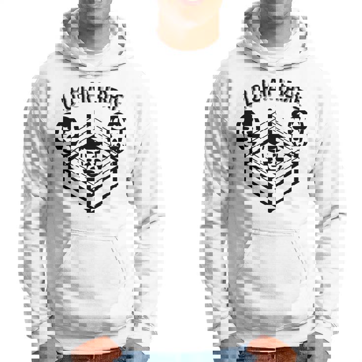 レトロレスリングテレビルチャリブレ 長袖tシャツ パーカー