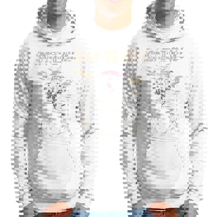 ロックンロール キャットドラム ヴィンテージ Rock Cat Drummer Art Back パーカー