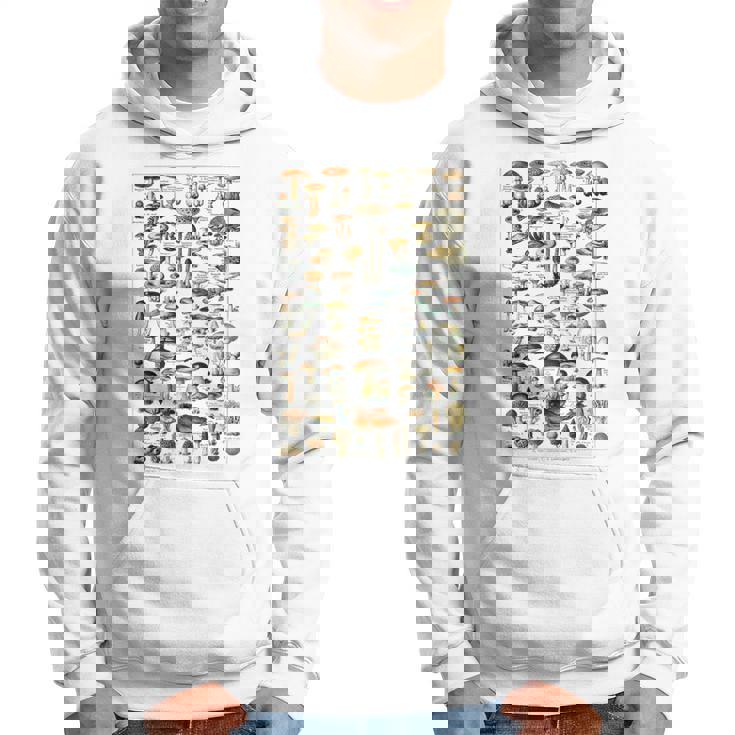 ヴィンテージ キノコ チャート イラスト キノコ モレルハンター パーカー