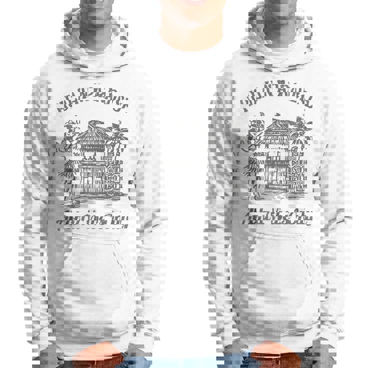 ヴィンテージ ハワイアン フラティキ トロピカル アロハ バイブ レトロ アイランド パーカー