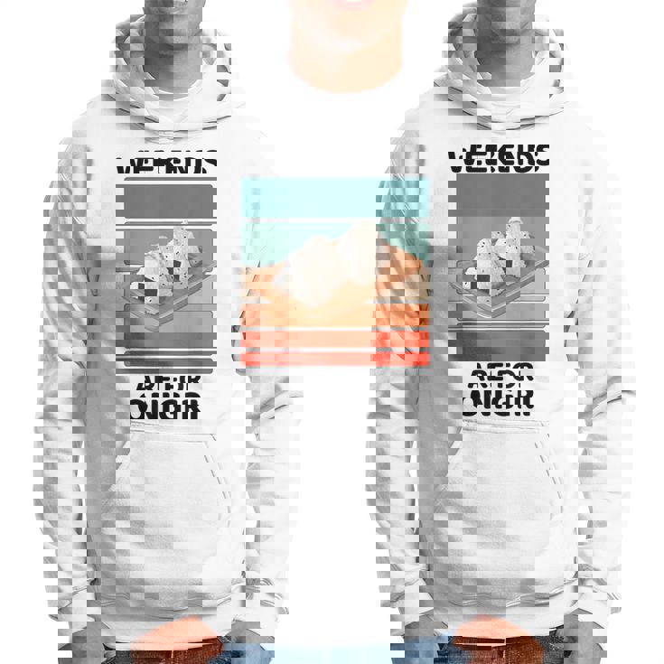 ヴィンテージおにぎりフードラバーウィークエンドはおにぎり好きの為 パーカー