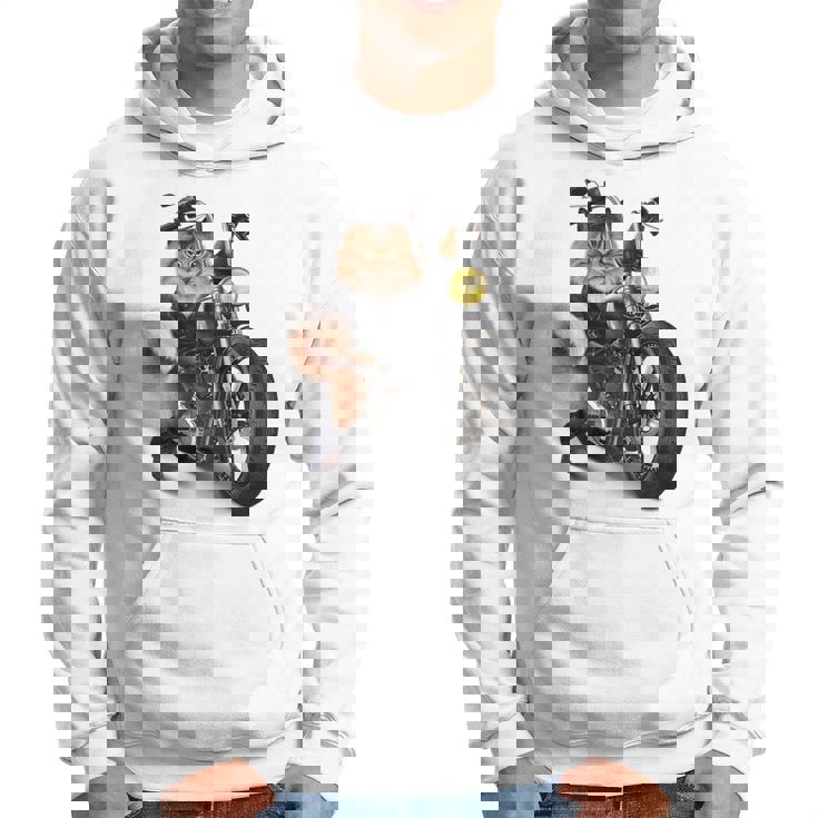 三毛猫 オレンジ猫 ねこ バイク バイカー パーカー