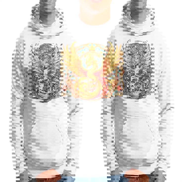 不死鳥 火の鳥 フェニックス イラスト バックプリント パーカー