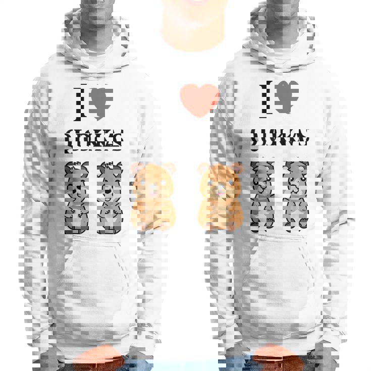 小さな赤ちゃんクオッカのユーモア動物は大好きです私はクオッカが大好きです パーカー