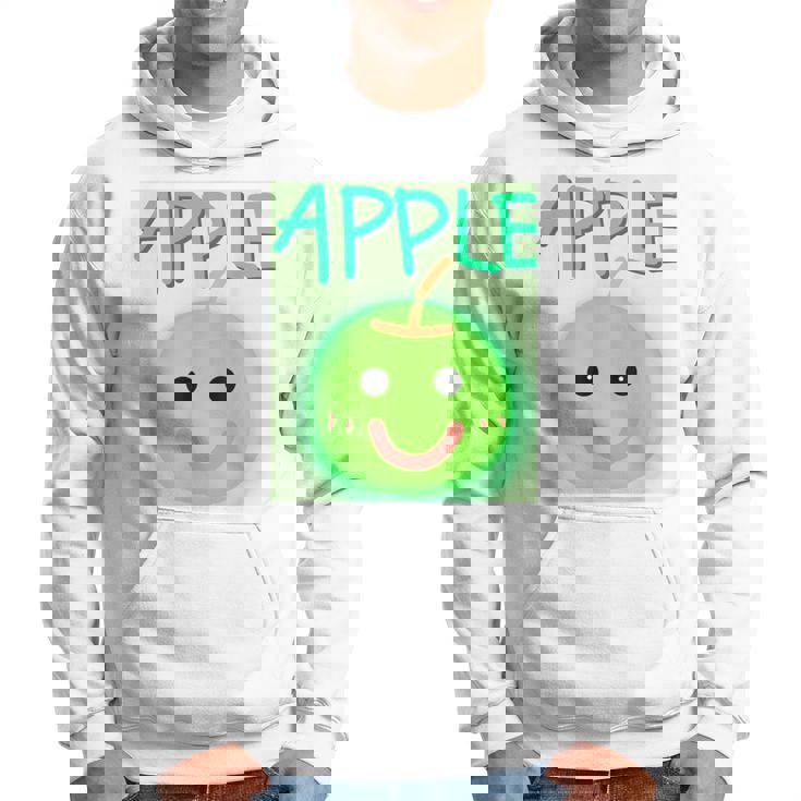 日本 りんご 青りんご かわいい 笑顔 パーカー