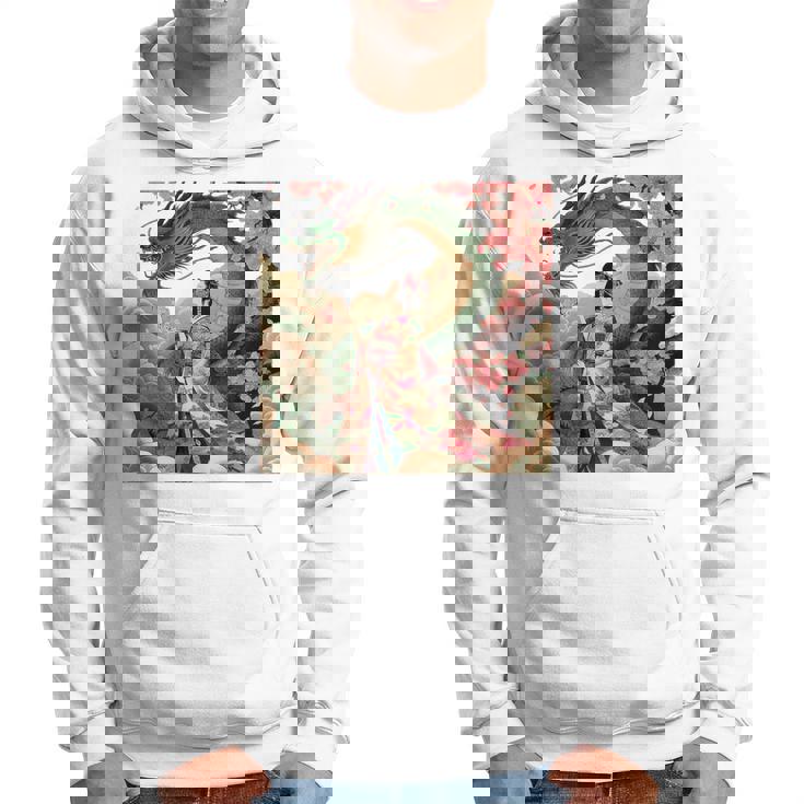 日本 浮世絵 桜 着物 竜 綺麗 日本髪 パーカー