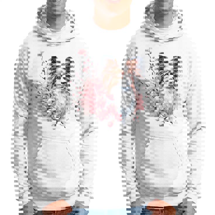 桜 水彩パピヨン パーカー