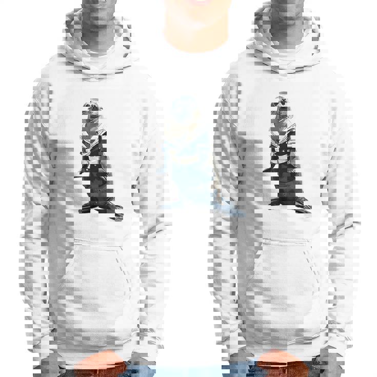 楽しいセーラー服のユーモラスなアザラシ パーカー