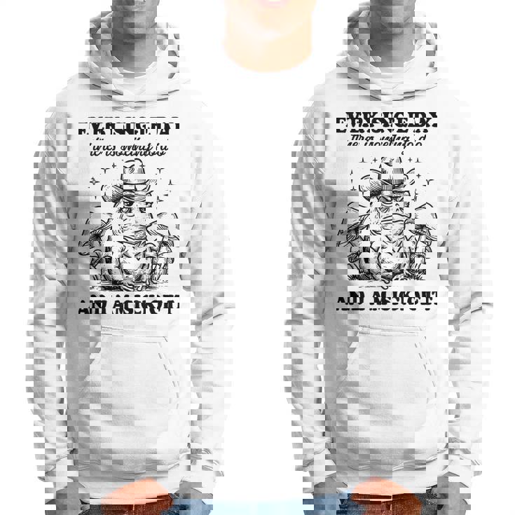 毎日、何かをすべきことがある、ウエスタンカウボーイのカエルのミーム パーカー