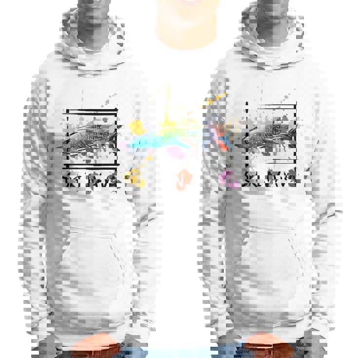 沖縄 ホエールシャークペイント スプラッター かわいい沖縄お土産 パーカー