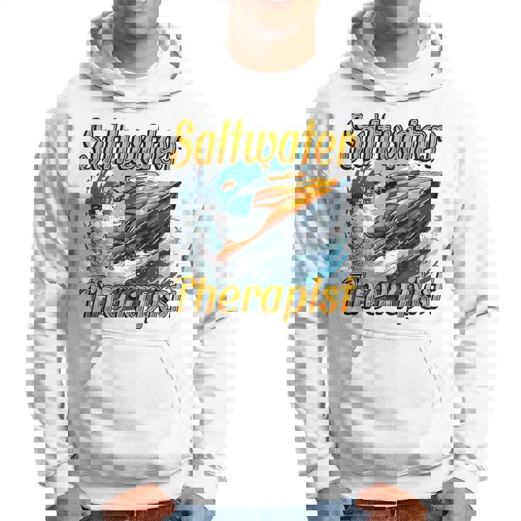 海水療法士ジェットスキー愛好家 パーカー