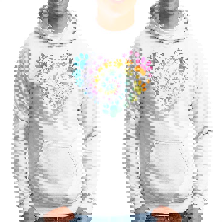 バックプリント 犬の足跡 犬 ペット 足跡 プリント パーカー