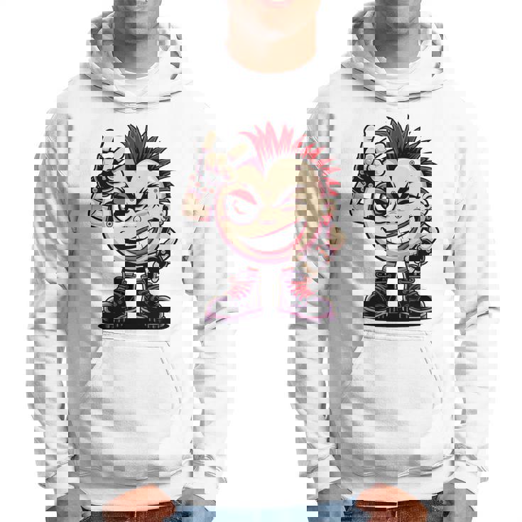 生意気なパンクロックロッカー イロとブーツ付き 面白いパンク 長袖tシャツ パーカー