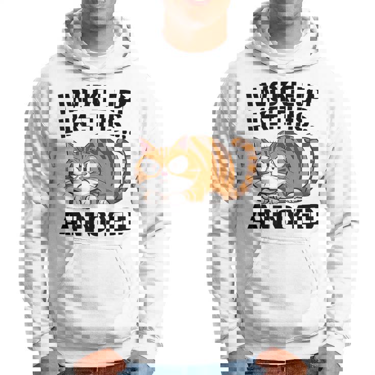 皮肉な猫好き 面白い 内向的 反社会的 不機嫌そうなキティ パーカー