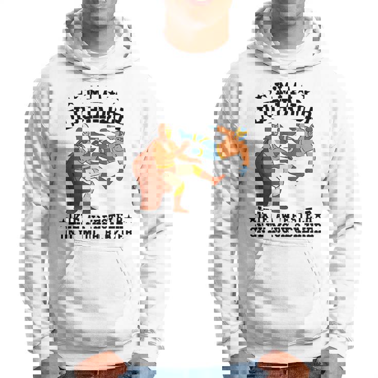 私はレスラーのようなルチャドールだけだ もっとクレイジーなルチャ・リブレ パーカー