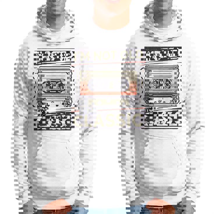 私は老けていない 私はクラシック 面白いレトロ テクニック パーカー