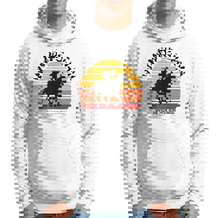 競馬ファンや馬好きの方にお勧め 勝者の走り オシャレな競馬イラスト パーカー