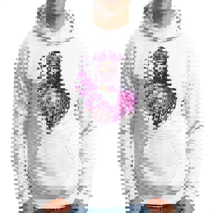 紫の蘭を持つイエス パーカー