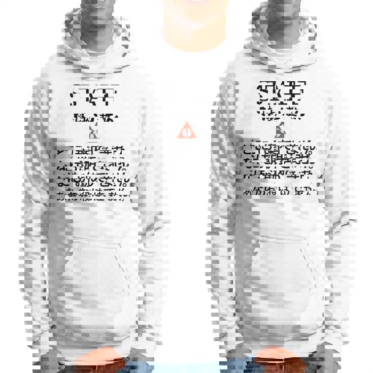 職場で使えるstaffではありませんユーモアグラフィック パーカー