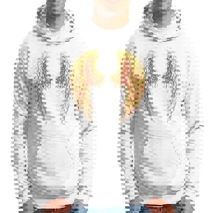 背中には金色の天使の羽 パーカー