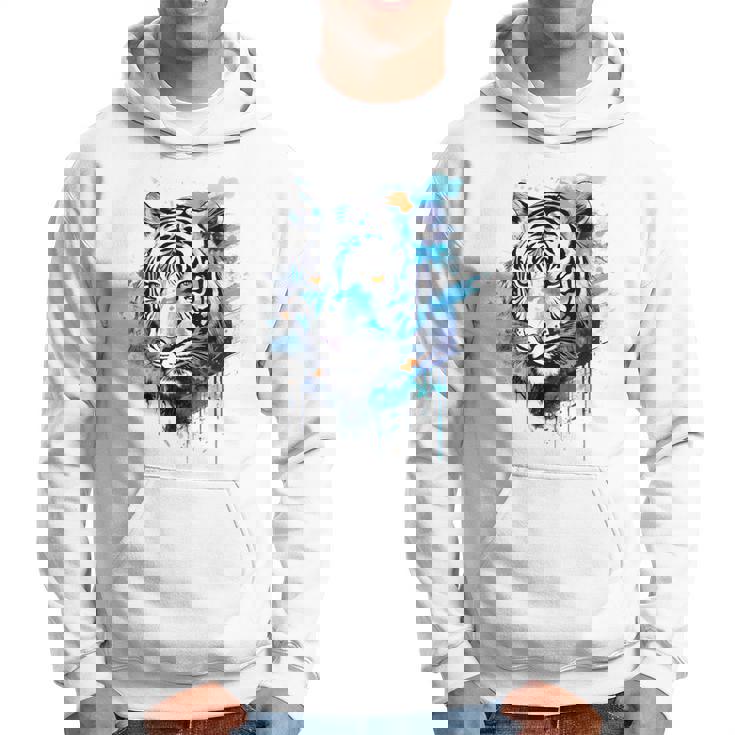 虎のアートワーク 動物園の動物 虎 パーカー