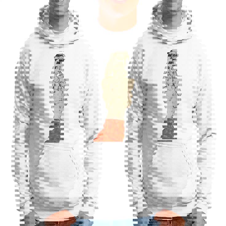 赤いふんどしの立っている男性 エゴン・シーレ作 1914 長袖tシャツ パーカー