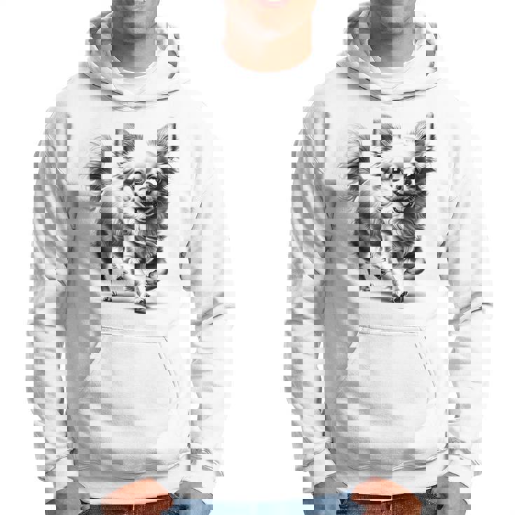 超かわいいチワワ フォトリアリスティック描画スタイル パーカー