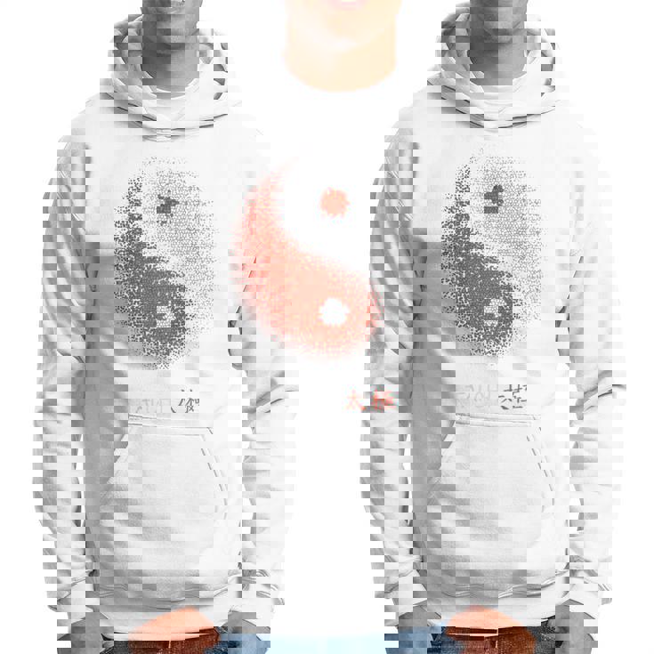 陰陽太極拳アート、背中にプリント パーカー