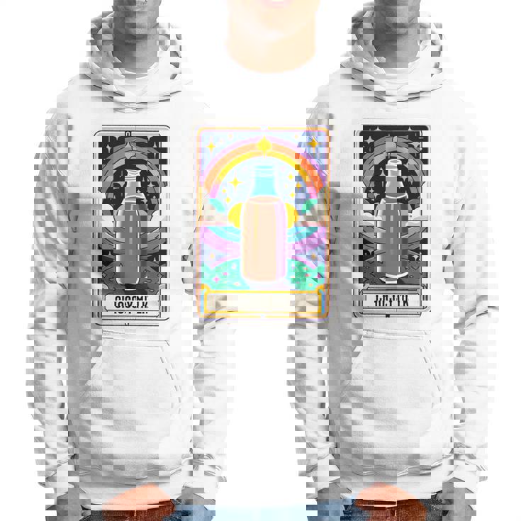 面白い Choccy ミルク タロット カード チョコレート ミルクセーキ 長袖tシャツ パーカー