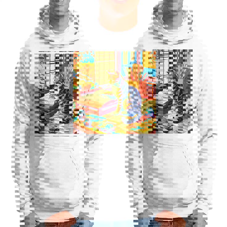 面白いtシャツ 猫 ネコ 読書 勉強 メンズ 猫好き グッズ おもしろ 面白い 服 ネタ 猫の下僕 浮世絵 長袖tシャツ パーカー