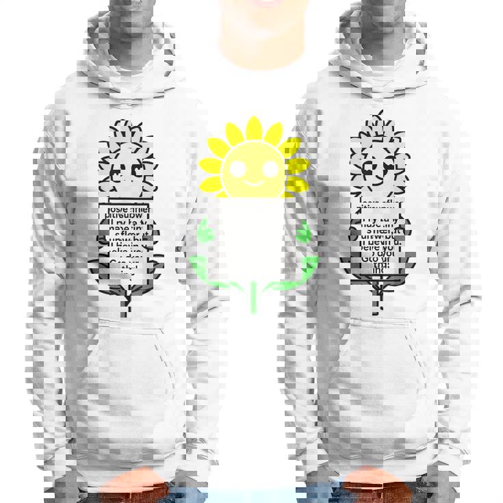 面白いひまわりおもちゃ ポジティブカード ポジティブヒマワリ パーカー