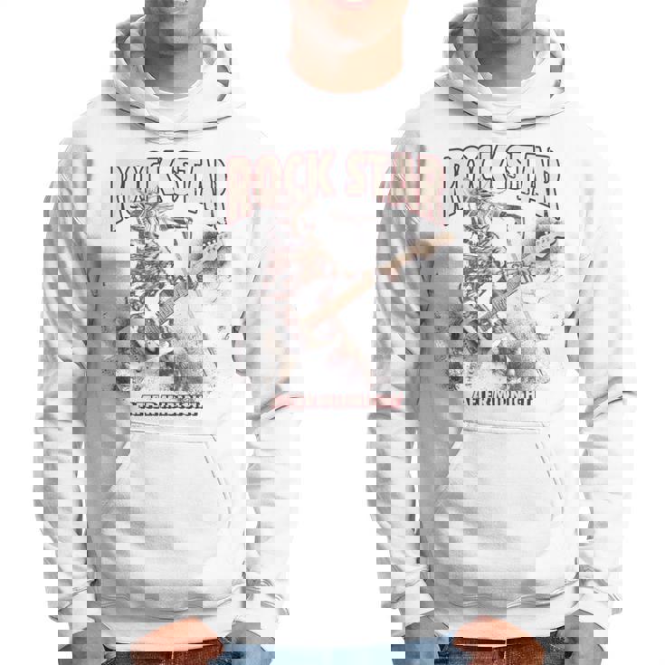 面白いギター猫 エレキギターでロックを弾く猫 長袖tシャツ パーカー