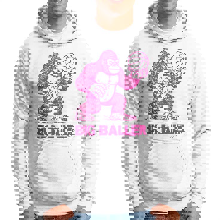 面白いゴリラ遊びバスケットボール ビッグボーラー マネースポーツ パーカー