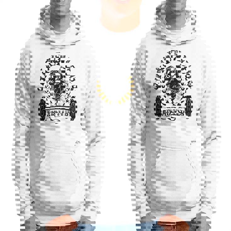 面白いチキンレッグバーベルワークアウトジム。 パーカー