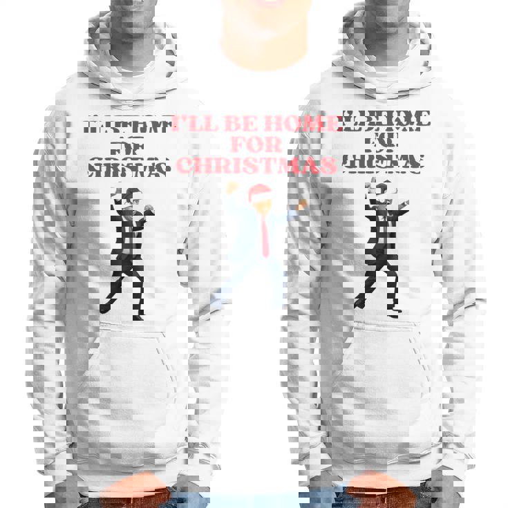 面白いトランプサンタハット、クリスマスに家に帰るよ 長袖tシャツ パーカー