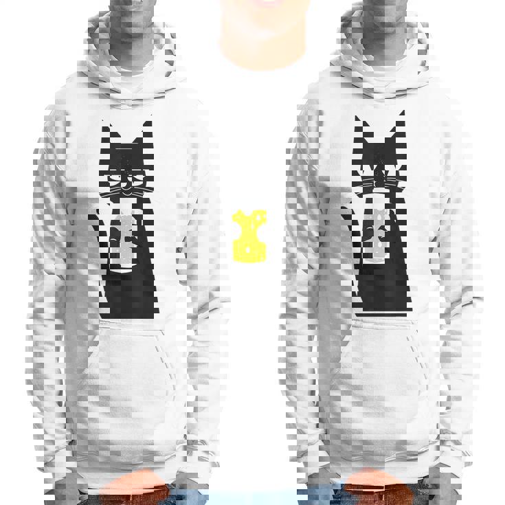 面白い黒猫はビールが大好きおもしろいビール好き パーカー