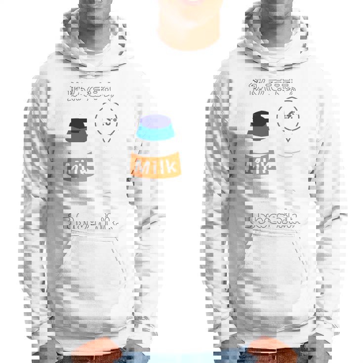 飲んでます。 I Love Milk 牛乳 ミルク びん ボトル カップ 健康 の イラスト 長袖tシャツ パーカー