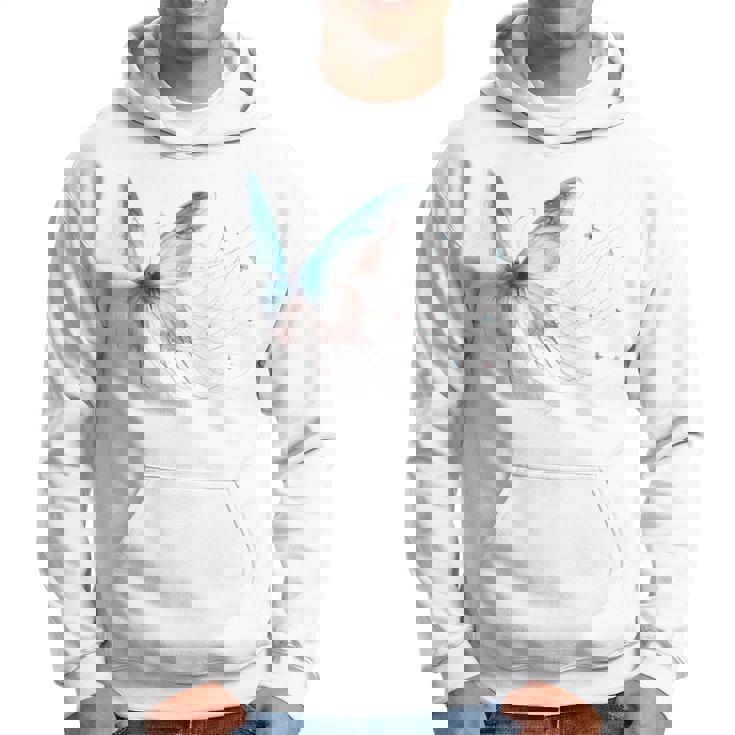 魔法の蝶 エレガント 神秘的な蝶 銀河 星 長袖tシャツ パーカー