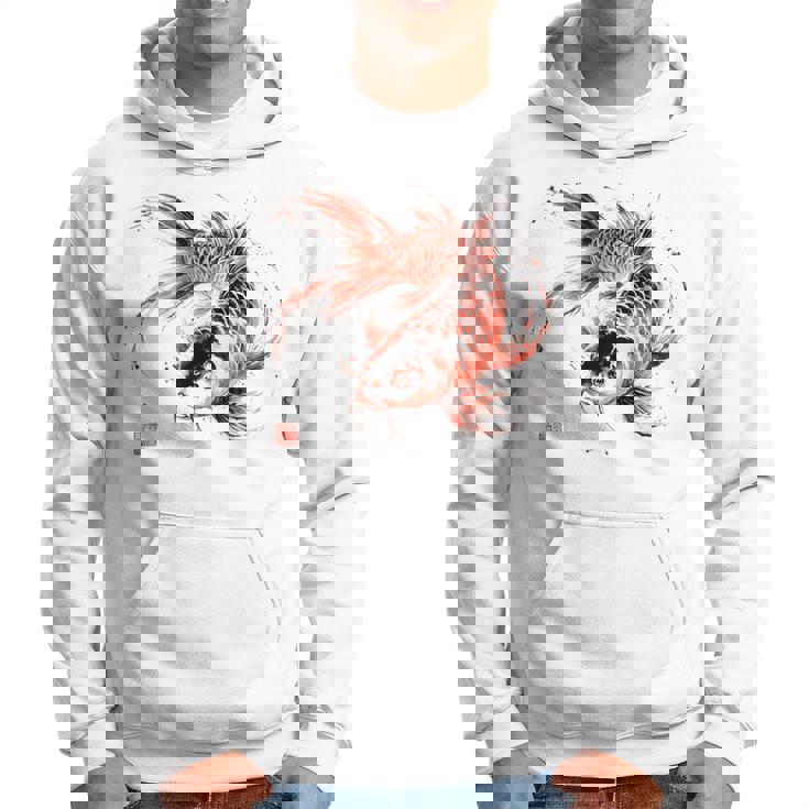 鯉 赤黒 アクアリウム ニシキゴイ 観賞魚 イラスト バックプリント パーカー