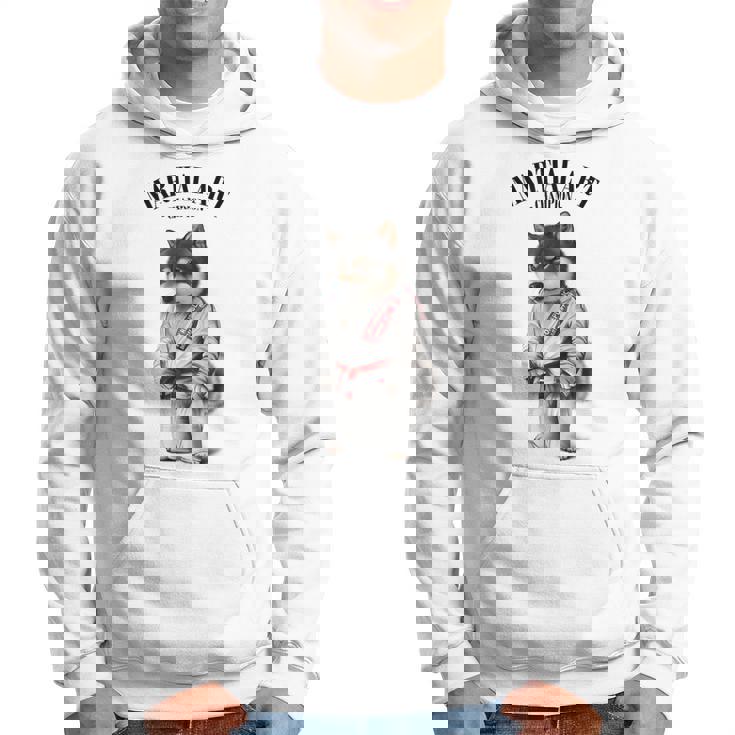 黒柴犬 柔道空手マスター 白柔道師 パーカー