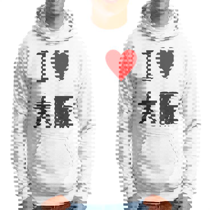 （バックプリント・背中側）アイラブ・大阪（I Love ハート）【47都道府県】ジモtティ お土産 面白 パーカー