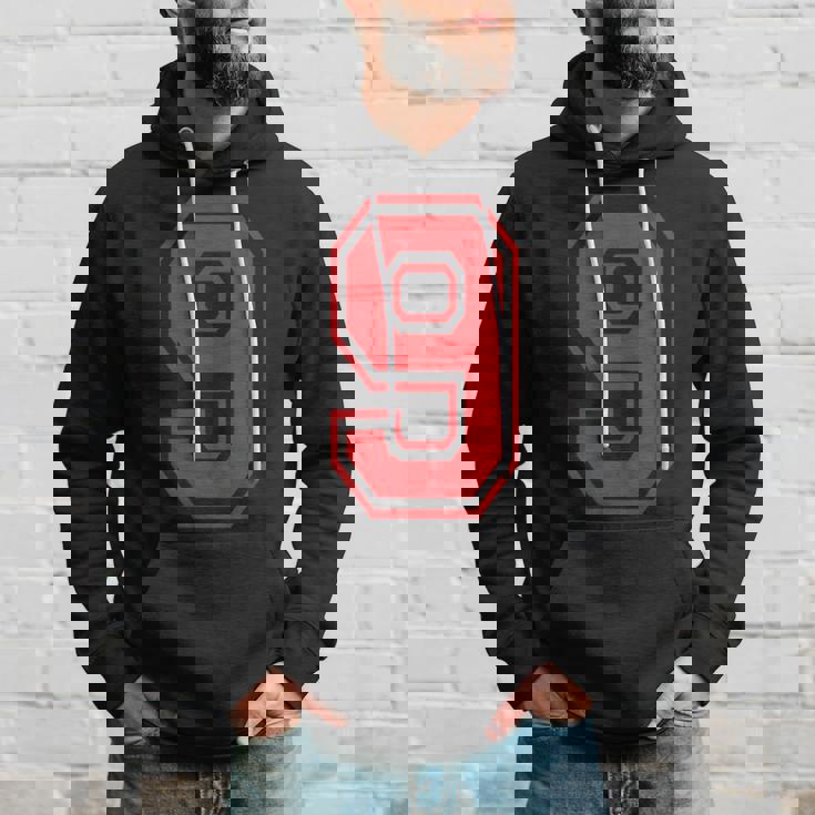 9番のスポーツスタイル。赤。 パーカー 彼への贈り物